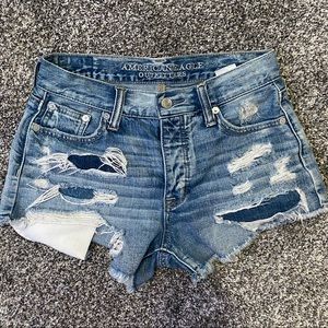 american eagle vintage hi-rise denim shorts